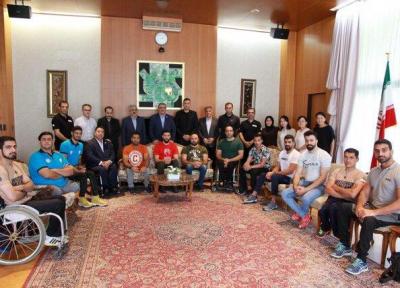 تقدیر از تیم ملی بسکتبال با ویلچر کشورمان در اقامتگاه سفارت ایران در توکیو