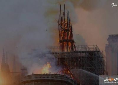 آتش سوزی در کلیسای نوتردام در پاریس