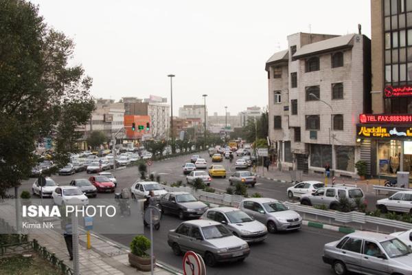 آلودگی هوای منطقه ها پرتردد تهران